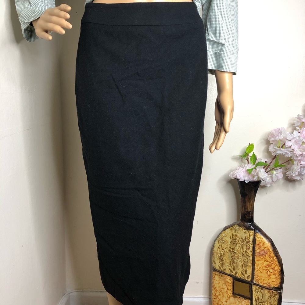 Long Black Pencil Skirt